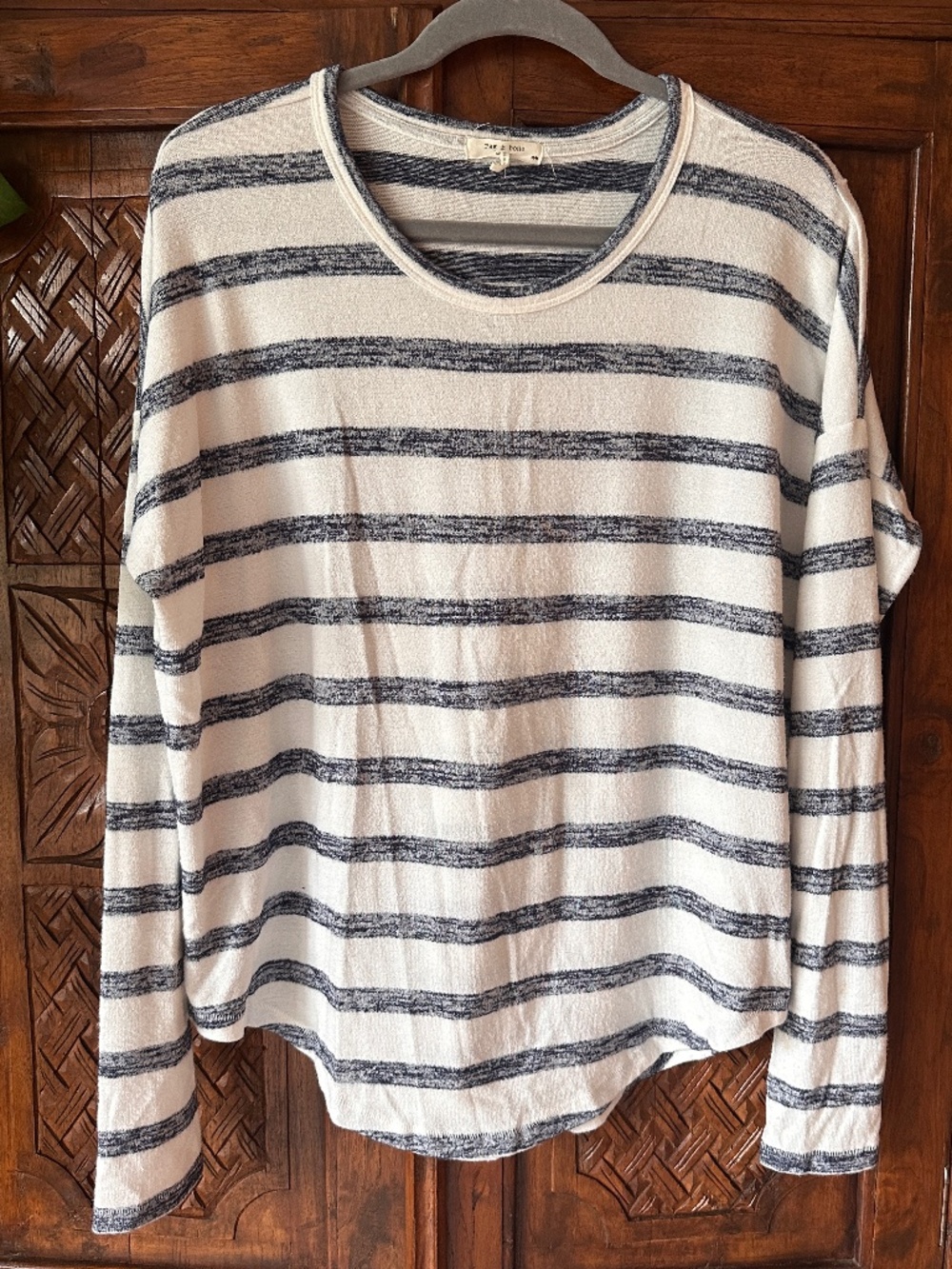 RAG & BONE LONG SLEEVE STRIPED TOP - M